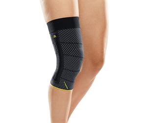 medi Genumedi E+Motion 3.0 - Rodillera deportiva extra ancha con 3D con Pelotte de cuarzo de silicona, tamaño: IV, cinta adhesiva de ajuste perfecto, fácil de poner, antiolores y termorregulador