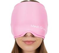 Medi Grade Gorro para Aliviar la Migraña 360 de Cobertura Total, Rosa - Gorro para Migrañas de Compresión Refrigerante - Reutilizable, Tejido Flexible y Suave que Bloquea la Luz - Terapia de Frío