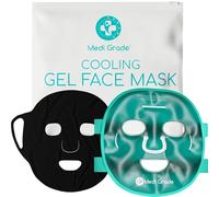 Medi Grade Máscara Gel Frío Cara con 1 Lycra y Bolsa de Almacenamiento - Mascara Hielo calmante para ojeras y bolsas - Máscara Frío Facial relajante para descanso y frescura