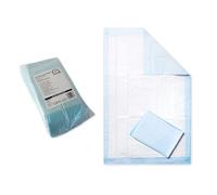 Medi-Inn - Compresas médicas desechables (40 x 60 cm, 6 capas, 1 x 25 unidades), color azul y blanco