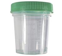 Medi-Inn - Vaso de orina (125 ml, tapa de rosca, 500 unidades), color verde