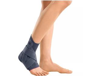 medi Levamed Active Tobillera izquierda | Plata | Talla V | Con sistema de correa estabilizadora y zona de alivio ampliada | Punto cómodo único | Ajuste preciso