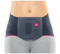 medi Lumbamed Plus Banda de espalda para mujeres - Ortesis lumbar para estabilización con pelotte Vario-Flex - Color: Plata - Tamaño: V - Regulación de humedad y transpirable