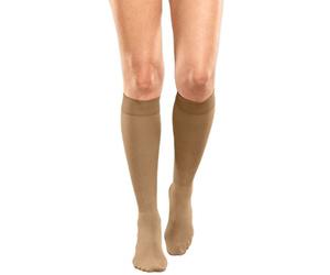 medi mediven Angio Medias de compresión para enfermedades venosas crónicas, KKL1, talla: III, color: caramelo, cortos, talla de zapato 40-46, microcirculación de la piel estable, microfelpa, caramelo