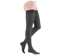 medi mediven comfort KKL2 Medias de compresión hasta el muslo, talla: V, color: antracita, punta cerrada, normal, cinta adhesiva con puntas, con suela cómoda y lanolina