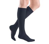 medi Mediven elegance 0249315 - Medias de compresión hasta la rodilla para mujer, con punta cerrada, CCL2, banda adhesiva con puntos de sujeción, color azul marino, talla V normal