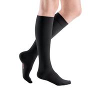 medi Mediven elegance 0249517 - Medias de compresión hasta la rodilla para mujer, con punta cerrada, CCL2, banda adhesiva con puntos de sujeción, color negro, talla VII normal