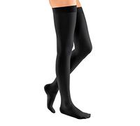 medi mediven Elegance 0260517 Medias de compresión para mujer con encaje cerrado, CCL2, borde de camiseta, negro, talla VII normal