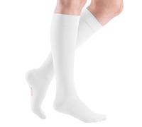 Medi mediven Elegance KKL 2 AD Medias por la rodilla cortas, sin borde adherente, encaje, Blanco, IV