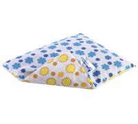 Medi Partners Almohada de hueso de cereza grande Cojín Térmico 500g Rectangular 20x25cm eco natural 100% algodón terapia de calor + frío terapia de masaje (Sol de copo de nieve)