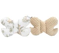Medi Partners Almohada para bebé Mariposa 100% Algodón Minky Soporte para el Cuello niños Cochecito Viajes Dormir Almohada Rollo de repetición