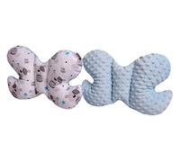 Medi Partners Almohada para bebé Mariposa 100% Algodón Minky Soporte para el cuello niños Cochecito Viajes Dormir Almohada Rollo de repetición