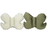 Medi Partners Almohada para bebé Mariposa 100% Algodón Minky Soporte para el Cuello niños Cochecito Viajes Dormir Almohada Rollo de repetición