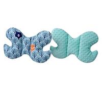 Medi Partners Almohada para bebé Mariposa 100% Algodón Minky Soporte para el Cuello niños Cochecito Viajes Dormir Almohada Rollo de repetición