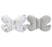 Medi Partners Almohada para bebé Mariposa 100% Algodón Minky Soporte para el cuello niños Cochecito Viajes Dormir Almohada Rollo de repetición
