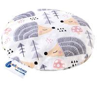 Medi Partners Almohada térmica para bebés 180g Redonda 15 cm Ecológica Natural 100% Algodón Cojin Masaje con calor + frío (Erizos)