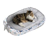 Medi Partners Cama para Gatos 75x60x10cm Dormitorio Mascotas Pequeño Mediano Almohada Gato Nest (Boho Animals)