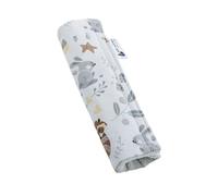 Medi Partners Coche Protector Cinturon Niños Almohadilla Seguridad para Bebe 17x22cm 100% Algodón Minky Cinturón Kids Seat Car Cinturones Cinto (Ciervo con Minky gris)