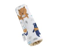 Medi Partners Coche Protector Cinturon Niños Almohadilla Seguridad para Bebe 17x22cm 100% Algodón Minky Cinturón Kids Seat Car Cinturones Cinto (Animales boho con Minky beige)