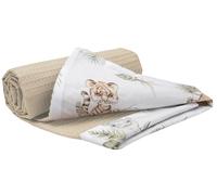 Medi Partners Manta para Bebe Mantas Recien Nacido Mantita Bebes 100% Algodon - 75x100cm Bilateral Blanket Verano Bebés Universal Confortable (Safari de Gofre Marrones)