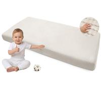 Medi Partners Sabana Bajera Cuna 60x120-100% Algodon Muselina Sabanas de Algodón Bebe Ropa de Cama para Bebés Dormir Cuna Fitted Bed Sheet Protector (Beige)