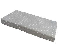 Medi Partners Sábana Bajera Ajustable 60x120cm 100% algodón Ropa de Cama para bebés colchón Saco de Dormir Cuna (Estrellas Blancas con Gris)