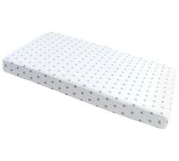 Medi Partners Sábana Bajera Ajustable 60x120cm 100% algodón Ropa de Cama para bebés colchón Saco de Dormir Cuna (Estrellas Grises sobre Blanco)