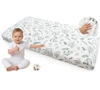 Medi Partners Sabana Bajera Cuna 70x140-100% Algodon Muselina Sabanas de Algodón Bebe Ropa de Cama para Bebés Dormir Cuna Fitted Bed Sheet Protector(Hoja de Olivo)