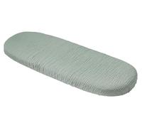 Medi Partners Sabanas Cuna Bebe 86x40 Sabana Bajera Capazo funda Colchon Combiador para carro - 100% Algodón Muselina Universal Minicuna Moises Sábanas Carrito (Oliva)