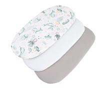 Medi Partners Sabanas Cuna Bebe 86x40 Sabana Bajera Capazo Set de 3 Funda Colchon Combiador para Carro - 100% Algodón Universal Minicuna Moises Sábanas Carrito (Océano-Blanco-Gris)