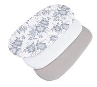 Medi Partners Sabanas Cuna Bebe 86x40 Sabana Bajera Capazo Set de 3 Funda Colchon Combiador para Carro - 100% Algodón Universal Minicuna Moises Sábanas Carrito (Berry-Blanco-Gris)