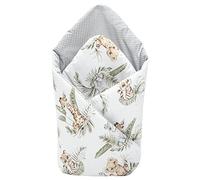 Medi Partners Saco de Dormir recién Nacido 100% Algodón 75x75cm Todo el año Croissant para niños Multifuncional Antialérgico (Safari)