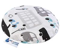 Medi Partners Almohada térmica para bebés 180g Redonda 15 cm Ecológica Natural 100% Algodón Cojin Masaje con calor + frío (coches grises)