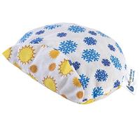Medi Partners Almohada térmica para bebés 180g Redonda 15 cm Ecológica Natural 100% Algodón Cojin Masaje con calor + frío (Sol de copo de nieve)