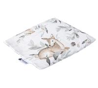 Medi Partners Almohada de hueso de cereza grande Cojín Térmico 500g Rectangular 20x25cm eco natural 100% algodón terapia de calor + frío terapia de masaje (Ciervo en las hojas)