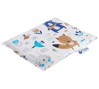 Medi Partners Almohada de hueso de cereza grande Cojín Térmico 500g Rectangular 20x25cm eco natural 100% algodón terapia de calor + frío terapia de masaje (animales borrosos)