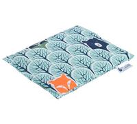 Medi Partners Almohada de hueso de cereza grande Cojín Térmico 500g Rectangular 20x25cm eco natural 100% algodón terapia de calor + frío terapia de masaje (Mapache en el bosque)