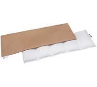 Medi Partners Almohadilla térmica hueso de cereza 60x20cm 800g 100% Algodón Waffle 5 cámaras Grande Terapias de frío Funda Extraíble (Beige Waffle)