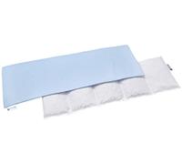 Medi Partners Saco de Semillas para Microondas 60x20cm Cojin 800g 100% Algodón 5 cámaras Saquitos bolsa Semillas calor Microondas Saco Termico (Azul claro Waffle)