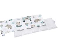 Medi Partners Almohadilla térmica hueso de cereza 60x20cm 800g 100% Algodón 5 cámaras Grande Terapias de frío Funda Extraíble (Mint Zoo)