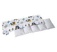 Medi Partners Almohadilla térmica hueso de cereza 60x20cm 800g 100% Algodón 5 cámaras Grande Terapias de frío Funda Extraíble (Boho)