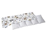 Medi Partners Almohadilla térmica hueso de cereza 60x20cm 800g 100% Algodón 5 cámaras Grande Terapias de frío Funda Extraíble (Ciervo)