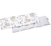 Medi Partners Almohadilla térmica hueso de cereza 60x20cm 800g 100% Algodón 5 cámaras Grande Terapias de frío Funda Extraíble (Ciervo en hojas)