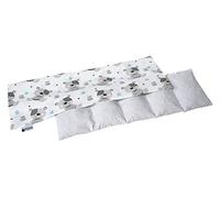 Medi Partners Saco de Semillas para Microondas 60x20cm Cojin 800g 100% Algodón 5 cámaras Saquitos bolsa Semillas calor Microondas Saco Termico (Teddy)