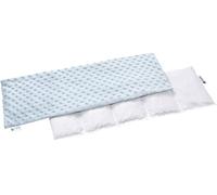 Medi Partners Almohadilla térmica hueso de cereza 60x20cm 800g Minky 5 cámaras Grande Terapias de frío Funda Extraíble (Azul claro)