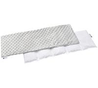 Medi Partners Almohadilla térmica hueso de cereza 60x20cm 800g Minky 5 cámaras Grande Terapias de frío Funda Extraíble (Gris)