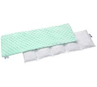 Medi Partners Almohadilla térmica hueso de cereza 60x20cm 800g Minky 5 cámaras Grande Terapias de frío Funda Extraíble (Menta)