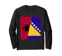 Media Bandera de Albania Bosnia y Herzegovina Manga Larga