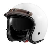 Media Casco De Motocicleta Vintage Cascos Abiertos De Moto Jet con Sun Visera Casco Half-Helmet 3/4 ECEDOT Homologado Robusto Carcasa De ABS para Hombres Y Mujeres Adultos