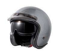 Media Casco De Motocicleta Vintage Cascos Abiertos De Moto Jet con Sun Visera Casco Half-Helmet 3/4 ECEDOT Homologado Robusto Carcasa De ABS para Hombres Y Mujeres Adultos